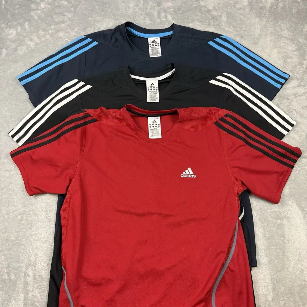 Adidas Response ClimaCool Shirts Men’s Medium Lot of 3 Athletic Training Y2K